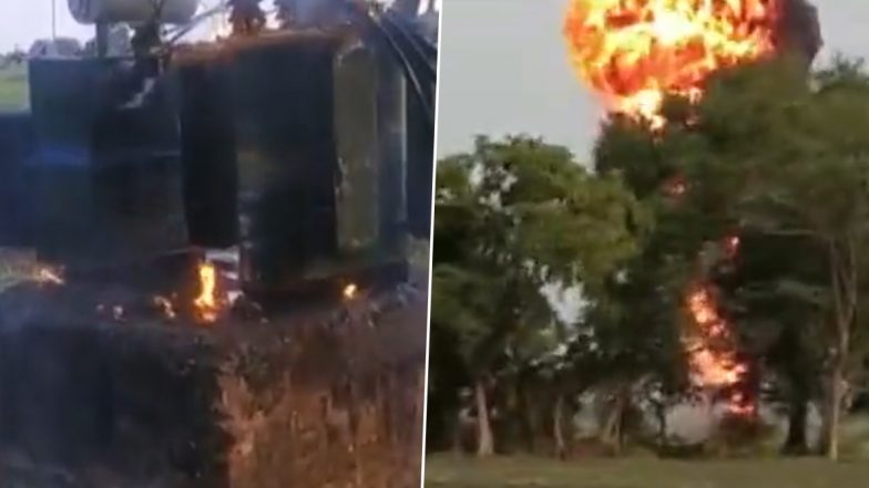 Transformer Blast in Madhya Pradesh's Shajapur, Loud Explosion Heard in Neighbouring Areas (Watch Video)