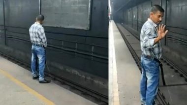 Video of Man Urinating on Delhi Metro Tracks Goes Viral, DMRC Responds