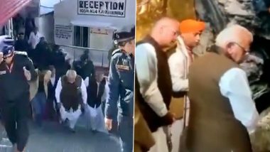 Manohar Lal Pays Obeisance at Vaishno Devi Shrine in Jammu and Kashmir; Attends National Conference on E-Governance (Watch Video)