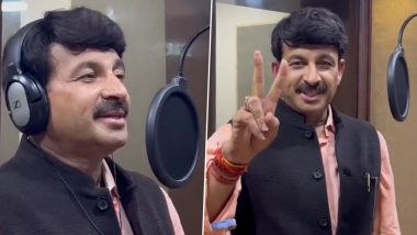 MCD Elections 2022: Manoj Tiwari Records Campaign Song ‘BJP Ka Matlab Seva Hai’ To Woo Delhi Voters (Watch Video)