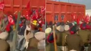 Punjab Police Lathi-Charge Mazdoor Union Members Marching Towards CM Bhagwant Mann&rsquo;s Residence in Sangrur (Watch Video)