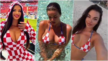 Miss Croatia Ivana Knoll Poses in Bikini Days After Her Controversial Appearance in Qatar Stadium for FIFA World Cup 2022 Match
