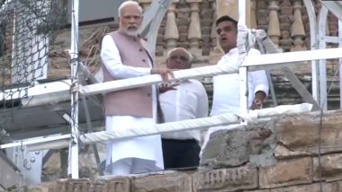 Morbi Suspension Bridge Collapse: PM Narendra Modi, Gujarat CM Bhupendra Patel Visit Accident Site (Watch Video)