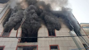 Delhi Fire: Two Killed After Massive Blaze Erupts in Narela Footwear Factory, Few Feared Trapped