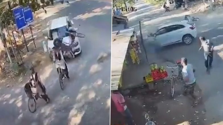 Disturbing Video: Speeding Car Hits, Flings School Girls in Odisha’s Ganjam, Terrifying Road Accident Caught on CCTV