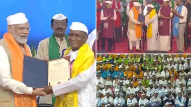 PM Narendra Modi Presents Honorary Doctorate to Music Maestro Ilayaraja at Gandhigram Rural Institute in Dindigul (Watch Video)