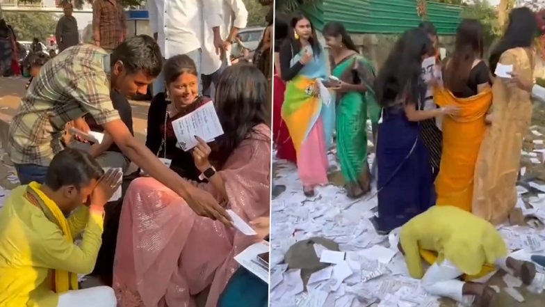 Patna University Students Union Election 2022: Candidate Lies on Ground, Touches Feet of Female Students To Seek Votes, Video Goes Viral