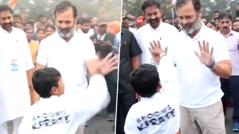 Video: Rahul Gandhi Teaches Kid 'Right Technique' To Punch During Bharat Jodo Yatra