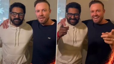 Rishab Shetty Meets AB De Villiers! RCB Cricketer Cheers for Actor-Director's Kantara and It's Awesomesauce (Watch Video)