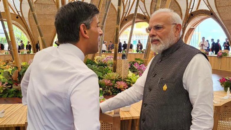 G20 Summit 2022: PM Narendra Modi, UK PM Rishi Sunak Seen Having Conversation (See Pic)