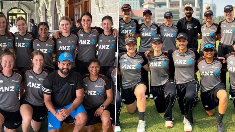 Rohit Sharma, KL Rahul Meet New Zealand U-19 Women’s Team in Mumbai (See Pics)