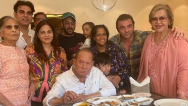 Salman Khan and Other Family Members Come Together To Celebrate Salim Khan’s 87th Birthday; Arbaaz Khan Shares Pics on Instagram