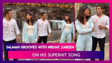 Salman Khan Grooves On His Superhit Song Saathiya Tune Kya Kiya With Boxer Nikhat Zareen