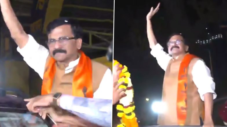 Sanjay Raut, Uddhav Thackeray's Close Aide Released From Arthur Road Jail After Being Granted Bail in Patra Chawl Land Scam Case (Watch Video)