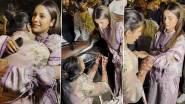 Shehnaaz Gill Accepts Bangle As Token of Love From a Crying Fan; Check Out the Viral Video Here!