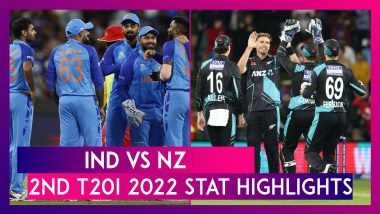 IND vs NZ 2nd T20I 2022 Stat Highlights: Suryakumar Yadav Shines as India go 1-0 up