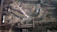 Jharkhand: Tata Steel Plant's 110 Metre Tall Chimney Demolished in 11 Seconds With Implosion Method in Jamshedpur (Watch Video)