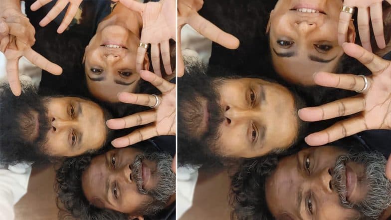 Thangalaan: Parvathy, Chiyaan Vikram and Pa Ranjith Pose Happily on Sets of Chiyaan 61 (View Pic)