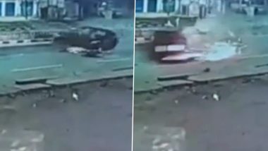 Mahindra Thar Meets With Horrific Accident in Jodhpur, CCTV Video Goes Viral