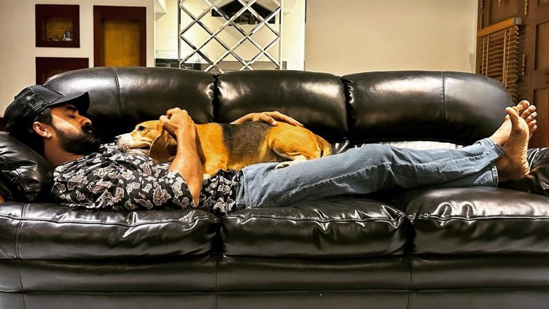 Tovino Thomas Chilling With His Paw Buddy Pablo Is the Cutest Thing You’ll See on the Internet Today (View Pic)