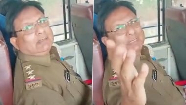 Uttar Pradesh Policeman Travels on Roadways Bus Without Ticket, Argues With Passengers When Confronted (Watch Video)