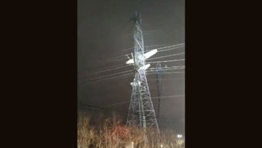 US: Plane Crashes Into Power Lines of Montgomery County in Maryland, Causes Electricity Outage (Watch Video)