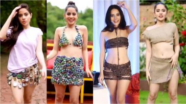 Urfi Javed’s Most Bizarre DIY Outfits From Inanimate Objects: From Bold Glass Dress to Skirts Made of Watches, Times When Uorfi Made Fans Go ‘Whaaat?!’