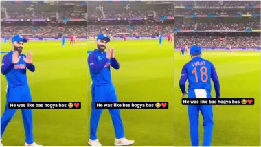 Virat Kohli Folds Hands and Is Like ‘Bas Ho Gaya Bas’ to Excited Fans Singing ‘Happy Birthday’ Song to Him in Viral Clip