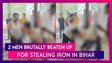 Two Men Brutally Beaten Up For Stealing Iron In Bihar’s Muzaffarpur, Video Of The Incident Goes Viral On Social Media