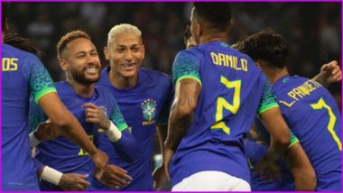 How to Watch Brazil vs Serbia, FIFA World Cup 2022 Live Streaming Online in India? Get Free Live Telecast of BRA vs SRB Football WC Match Score Updates on TV