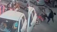Delhi Police Constable Jumps off Bike To Catch Notorious Snatcher in Shahbad Dairy Area (Watch Video)