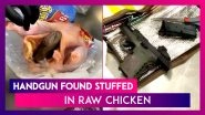 Bizarre! Handgun Found Stuffed Inside Raw Chicken At Florida Airport In US, Pictures Go Viral
