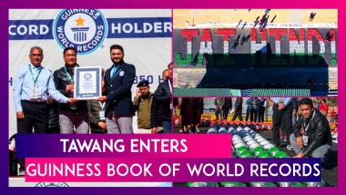 Tawang Enters Guinness Book Of World Records: Forms Largest Helmet Sentence; Arunachal Pradesh CM Elated