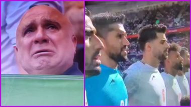 Iran Players Sing National Anthem Ahead of FIFA World Cup 2022 Match Against Wales After Refusing Earlier, Fans Break into Tears (Watch Video)