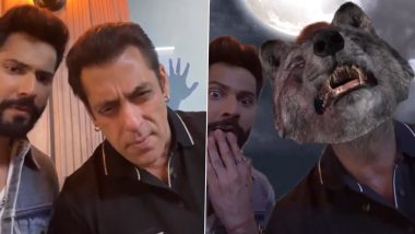 Bhediya: Salman Khan Promotes Varun Dhawan's Next by Turning Into a 'Werewolf' (Watch Video)