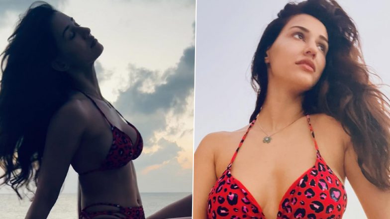 Disha Patani Sets the Temperatures Soaring as She Poses in Printed Bikini (View Pics)