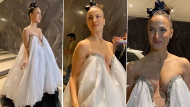 Elle Beauty Awards 2022: Elli Avram Makes a Bold Statement in a Risque Cleavage-Baring Outfit! (Watch Video)