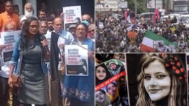 Anti-Hijab Law Protests in Iran Get Support From India, Women in Kerala Burn Hijab in Solidarity of Iranian Protesters (Watch Video)