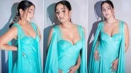 Hina Khan Gives Major Style Goals Posing in a Turquoise Blue Outfit; Captions It As, &lsquo;She&rsquo;s Soul Sexy, She Shines Different&rsquo; (View Pics)