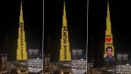 Burj Khalifa Lights Up With a Special Message for Shah Rukh Khan on His 57th Birthday (Watch Video)