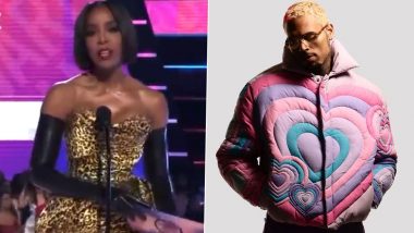 AMAs 2022: Kelly Rowland Shuts Down Audience Who Booed Chris Brown's Win for Favourite Male R&B Artist (Watch Video)