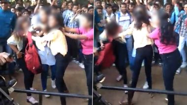 Viral Video: Girl Students Pull hair, Engage in Ugly Fight Inside College Premises in Nashik