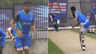 Babar Azam Bowls to Mohammad Rizwan in the Nets As Pakistan Gear Up for T20 World Cup 2022 Final Against England (Watch Video)