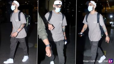Virat Kohli Returns to India, Former Captain Spotted at Airport After Men in Blue’s Semifinal Exit at T20 World Cup 2022 (See Pics)
