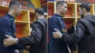Cristiano Ronaldo Receives Frosty Handshake From Bruno Fernandes in Portugal Dressing Room After Former&rsquo;s Explosive Manchester United Interview (Watch Video)