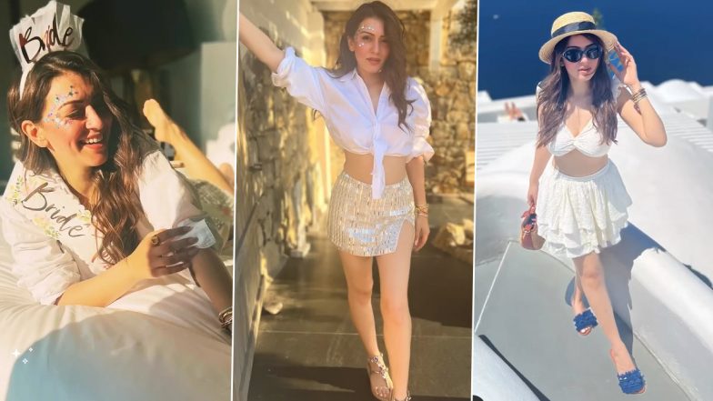 Hansika Motwani Had a Blast With Her Bridesmaids in Greece, Calls It ‘Best Bachelorette Ever’ (Watch Video)