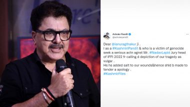 IFFI 2022: Ashoke Pandit Requests I&B Minister Anurag Thakur To Take Action Against Jury Head Nadav Lapid for Allegedly Insulting Kashmiri Pandits' Tragedy