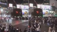 Fans in Japan Come Out on the Street To Celebrate Team&rsquo;s Massive Win Over Germany at FIFA World Cup 2022 (Watch Video)