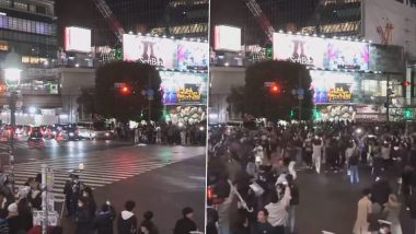 Fans in Japan Come Out on the Street To Celebrate Team’s Massive Win Over Germany at FIFA World Cup 2022 (Watch Video)