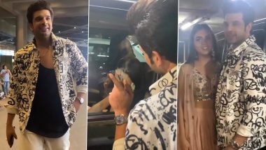 Karan Kundrra Kisses GF Tejasswi Prakash As She Surprises Him at the Airport (Watch Video)